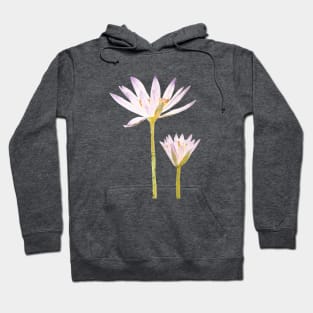 2 purple waterlily watercolor Hoodie